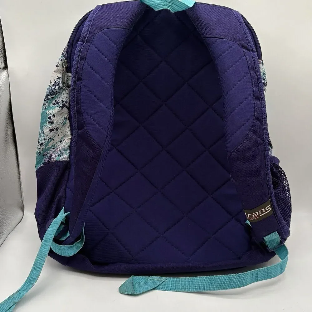 Trans By JanSport Backpack Laptop Sleeve Paint Spatter 5 Zip Compartments